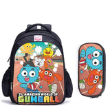 16in Gumball Backpack for Teenager Boys and Girls Schoolbags Satchel Kids Book B