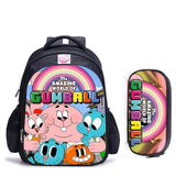16in Gumball Backpack for Teenager Boys and Girls Schoolbags Satchel Kids Book B