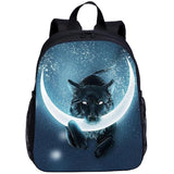 Galaxy Wolf Backpack for Kids Age 2-7, Anti Lost School Bag