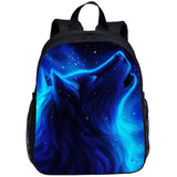 Galaxy Wolf Backpack for Kids Age 2-7, Anti Lost School Bag