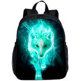 Galaxy Wolf Backpack for Kids Age 2-7, Anti Lost School Bag