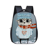 Cartoon Owl School Book Bags for Little Kids Baby Girls Backpacks