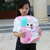 Unicorn Print School Backpack Waterproof Girls Pink Bookbag