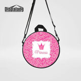 Princess Crown Circular Messenger Bag for Girls