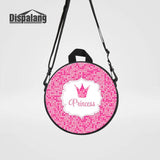 Princess Crown Circular Messenger Bag for Girls