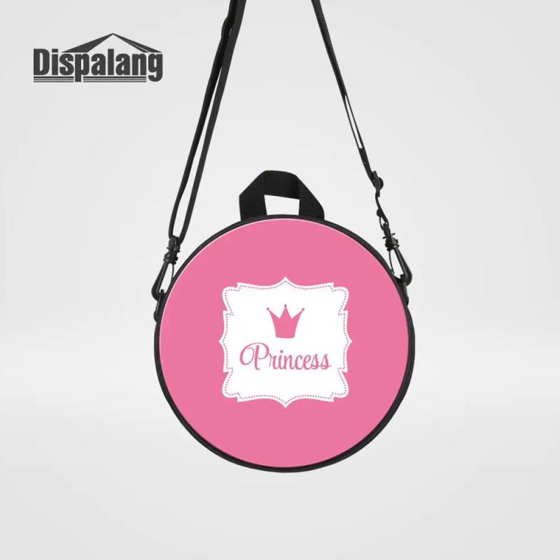Princess Crown Circular Messenger Bag for Girls