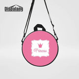 Princess Crown Circular Messenger Bag for Girls