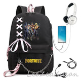 Rucksack Backpack with USB Charging Port and Headphone Travel Laptop Bag