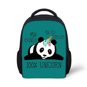 Kindergarten Kids Backpack Panda Unicorn Pattern Babies School Book Bags