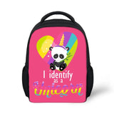 Kindergarten Kids Backpack Panda Unicorn Pattern Babies School Book Bags