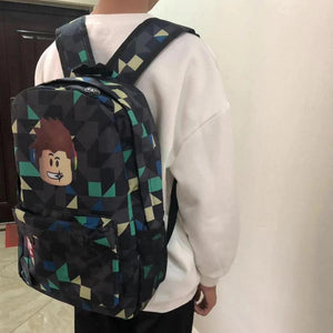 Plaid Backpack for Kids Boys Children Student School Bags