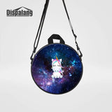 Space Unicorn Printing Cartoon School Backpack For Kids Round Schoolbag