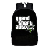 Cartoon GTA5 3D Backpack School Bag Zipper Messenger