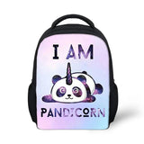 Kindergarten Students Backpack Panda Unicorn Pattern