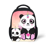 Kindergarten Students Backpack Panda Unicorn Pattern