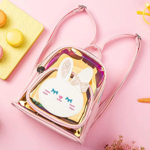 Transparent Laser Bag Children's Girls Backpack Waterproof Kids Bags