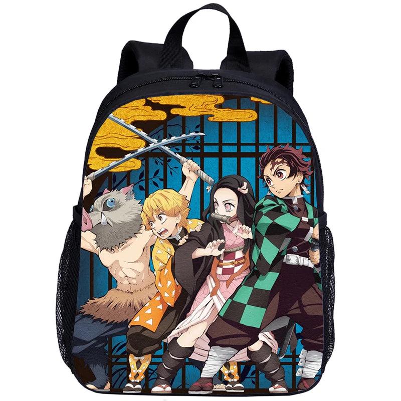 Demon Slayer Backpack for Boys Kids Anime Print School Bag