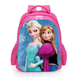 Princess Elsa Lovely School Backpack for Girls Kids Pink Cartoon School Bag