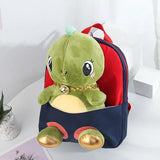 3D Dinosaur Tortoise Plush Toy Children Backpacks, Kindergarten School Bags