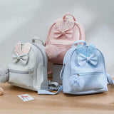 Small Girl Backpack Solid Kids School Bag with Bow