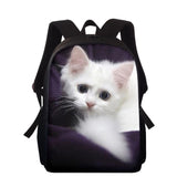 16inch Girls Cat 3D Printing School Bagpack
