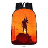 Large Anime Print Canvas School Backpack for Boys