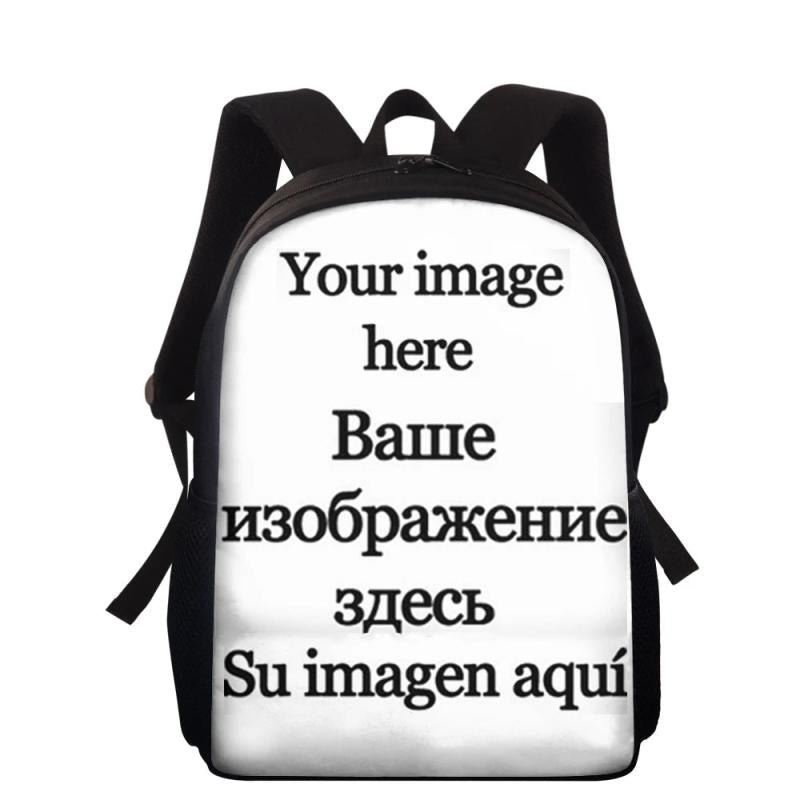 3D Pattern Student Book Bag Kids Backpack Canvas School Bags for Boys Girls