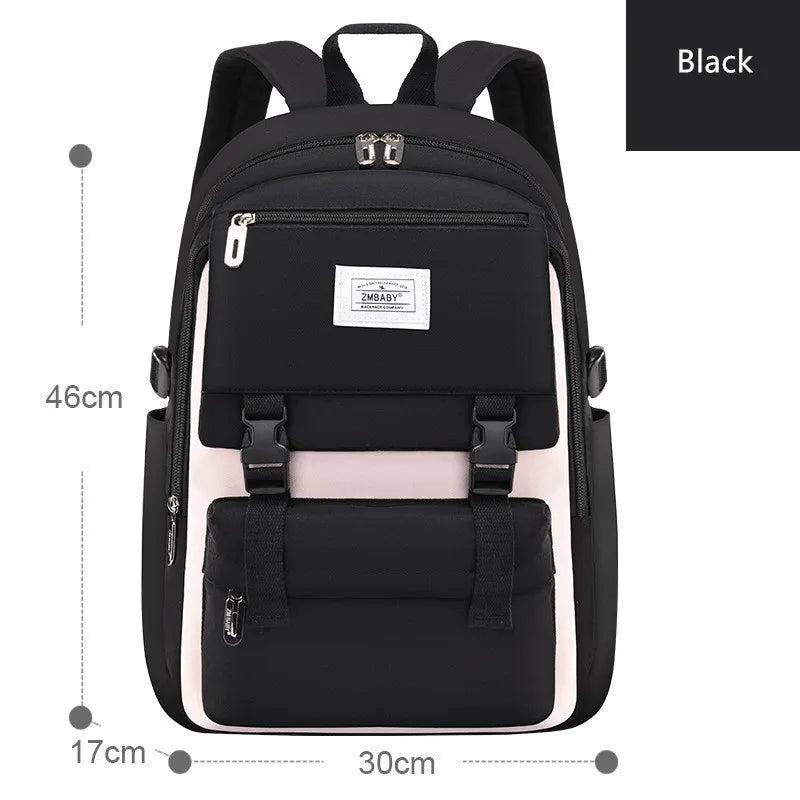 High School Bags for Girls Student Many Pockets Waterproof School Backpack