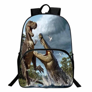 16-inch Dinosaur Backpack For Kids School Bag Boys Girls Animal Print