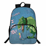16-inch Dinosaur Backpack For Kids School Bag Boys Girls Animal Print