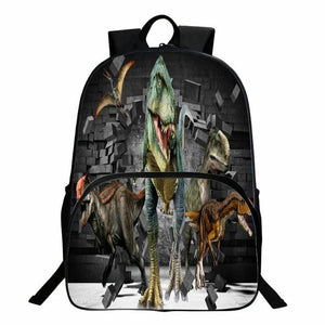 16-inch Dinosaur Backpack For Kids School Bag Boys Girls Animal Print