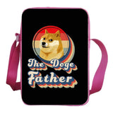 Dogecoin Shoulder Bag Printing Mochila Casual Tote Outdoor Bag Canvas Zipper