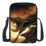 Dinosaur School Bag Backpack Casual Crossbody Bag Boy Girl Shoulder Bag