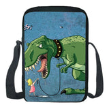 Dinosaur School Bag Backpack Casual Crossbody Bag Boy Girl Shoulder Bag