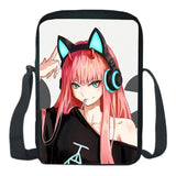 Darling In The Franxx Anime ZERO TWO Messenger Bag Teen CrossBody Rucksack