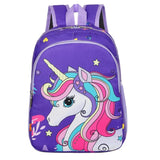 3D Unicorn Children Schoolbag Girls Boys 3D Cartoon Cars Print Satchel