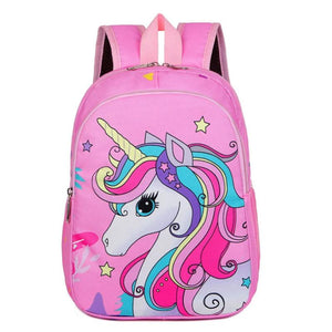 3D Unicorn Children Schoolbag Girls Boys 3D Cartoon Cars Print Satchel