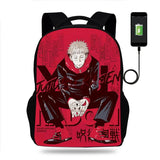 Anime Backpack Children Book Bags Men Women Rucksack USB Travel Knapsack