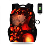 Anime Backpack Children Book Bags Men Women Rucksack USB Travel Knapsack