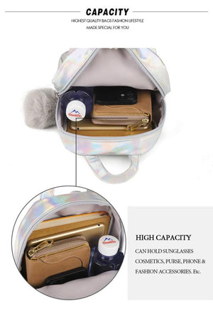 Kids Mini Cat Backpack for Girls Kindergarten Bookbag Laser Cartoon Pack