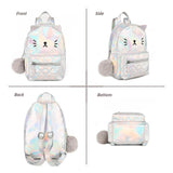 Kids Mini Cat Backpack for Girls Kindergarten Bookbag Laser Cartoon Pack