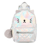 Kids Mini Cat Backpack for Girls Kindergarten Bookbag Laser Cartoon Pack