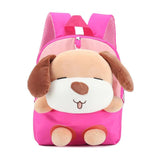3D Dog Plush Toy Backpack for Kids, Kindergarten School Bag, 10 Inch Bookbag