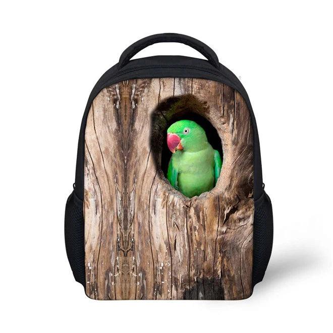 Bird Printing Children Backpack for Baby Girls Animal Kids Pack Mochila
