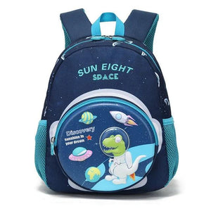 3D Cartoon Preschool Backpack Waterproof Nylon Baby Bag 11 inch
