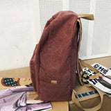 Canvas School Backpack Women's Large Capacity Travel Bag