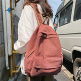 Canvas School Backpack Women's Large Capacity Travel Bag