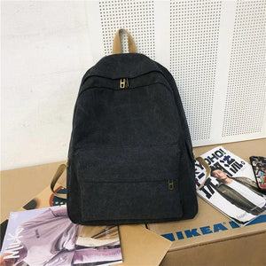 Canvas School Backpack Women's Large Capacity Travel Bag