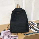 Canvas School Backpack Women's Large Capacity Travel Bag