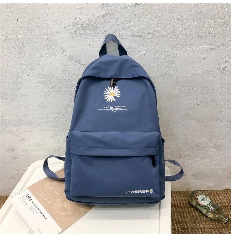 Floral School Bag Teen Girls Bookbag Women Backpack High School Waterproof